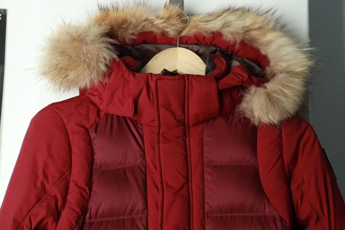 W(M) 블랙야크 패딩 점퍼자켓 버건디 퍼 구스다운 롱-16904 상품이미지3