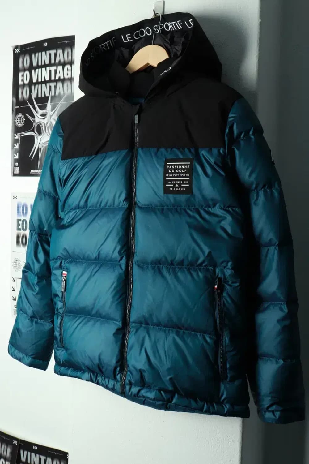 (M-L) 르꼬끄 패딩 점퍼자켓 구스다운 기모 블루 올드스쿨-16906 상품이미지1