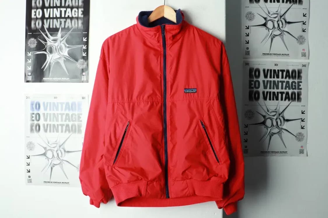 (S-M) 파타고니아 패딩 점퍼자켓 80년대 봄버 레드 기모-16908 상품이미지2