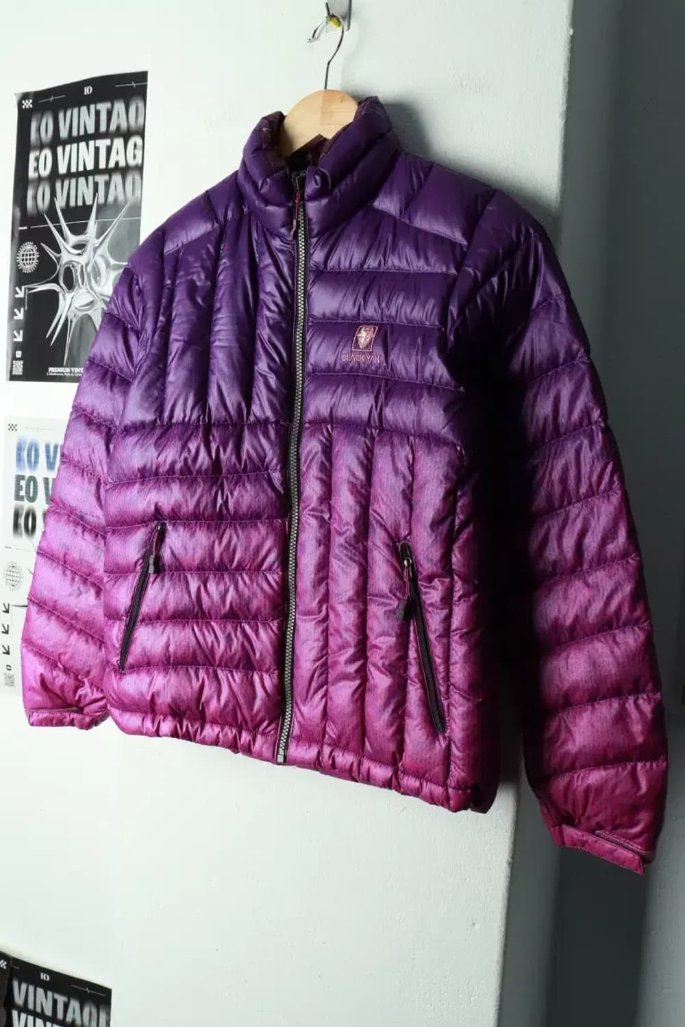 W(M) 블랙야크 패딩 점퍼자켓 그라데이션 퍼플 구스다운-1690D 상품이미지1