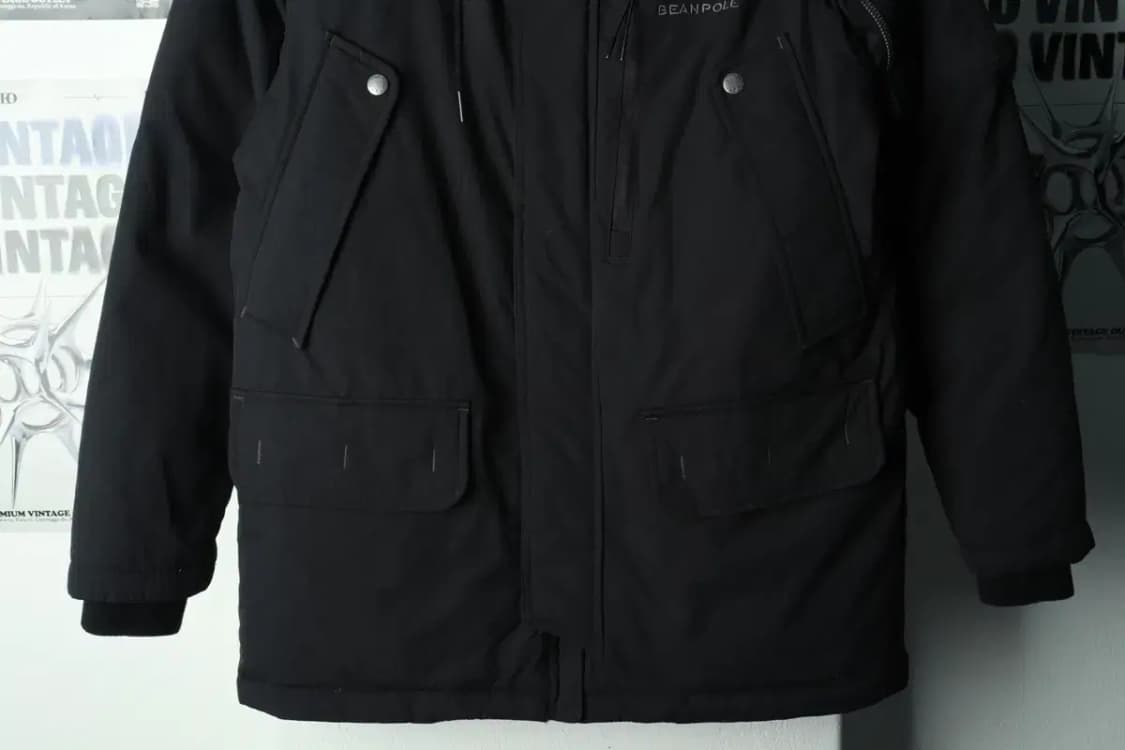 (S-M) 빈폴 패딩 점퍼자켓 테크웨어 블랙 올드스쿨 푸퍼-1690F 상품이미지4