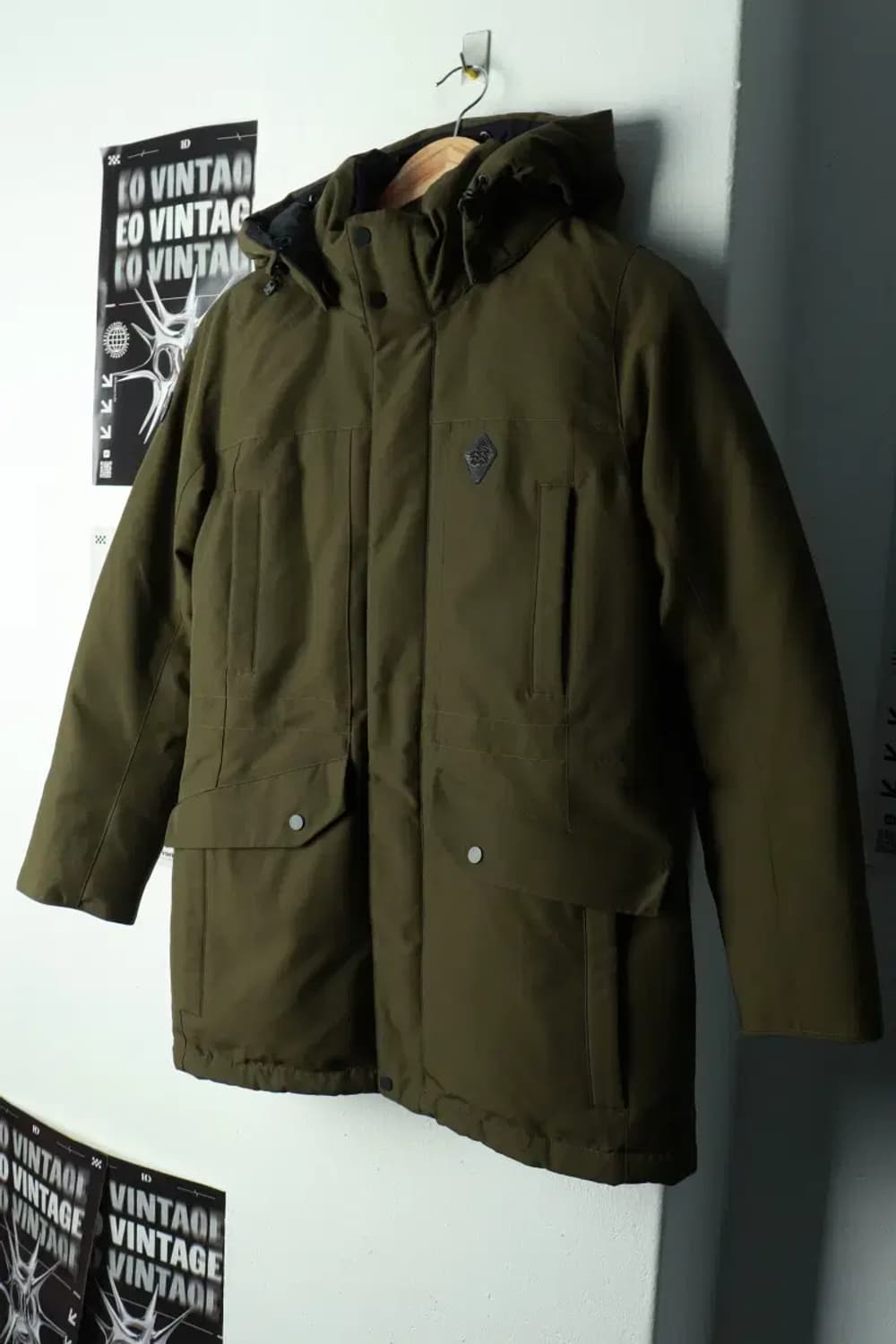 (S) 코오롱스포츠 패딩 점퍼자켓 덕다운 카키 올드스쿨-16911 상품이미지1