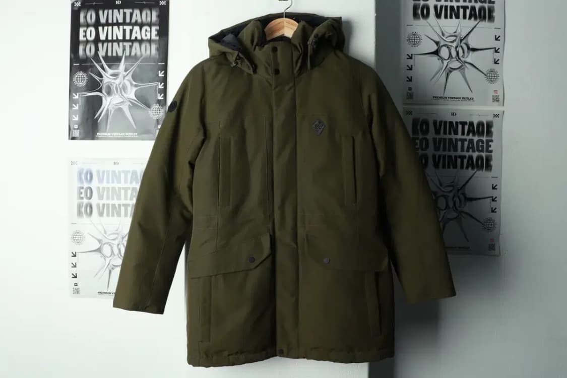 (S) 코오롱스포츠 패딩 점퍼자켓 덕다운 카키 올드스쿨-16911 상품이미지2