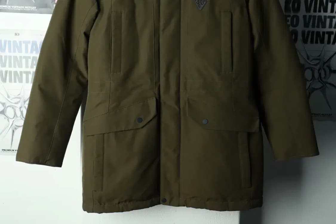 (S) 코오롱스포츠 패딩 점퍼자켓 덕다운 카키 올드스쿨-16911 상품이미지4