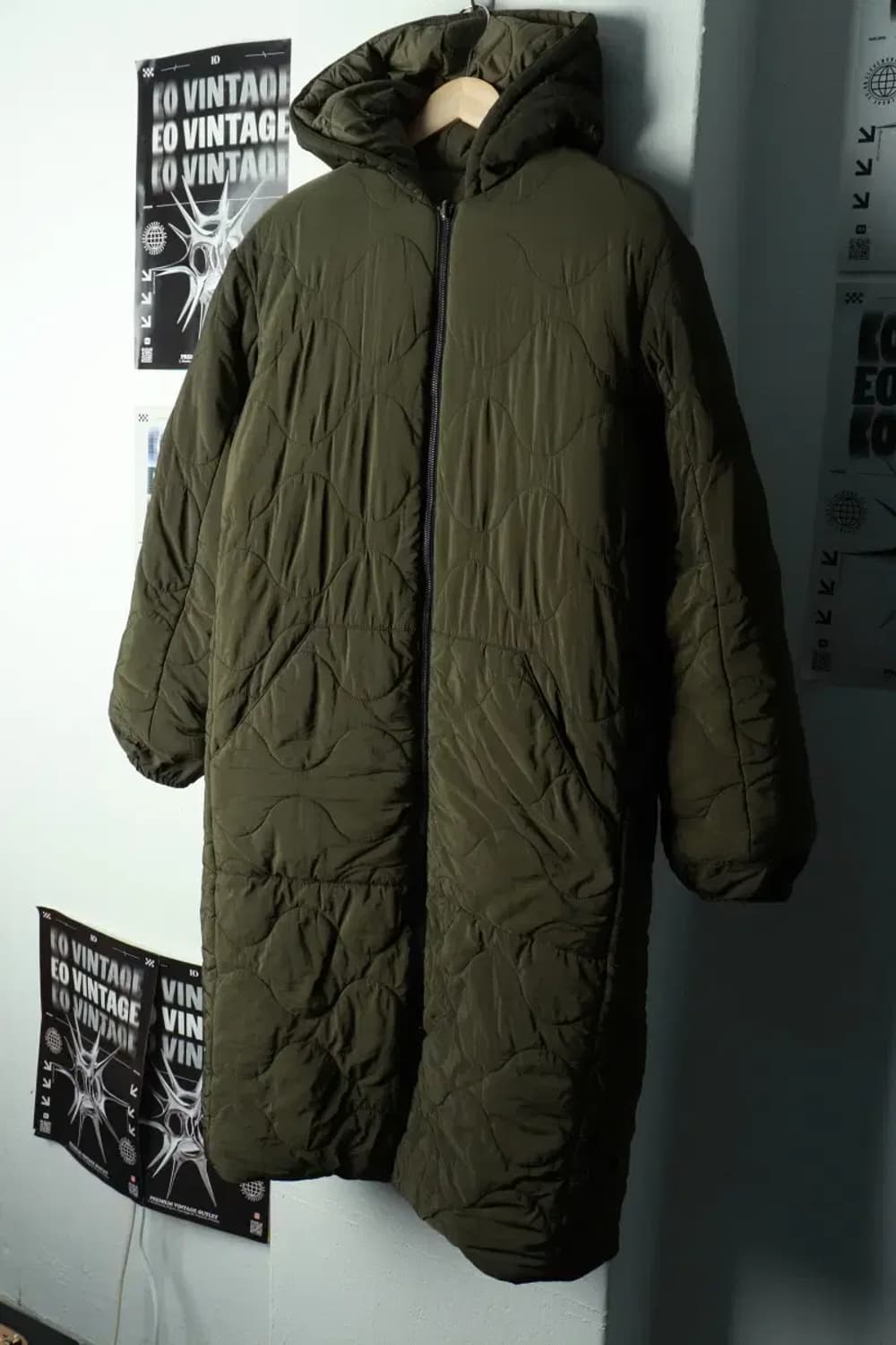 W(S-M) 쟈딕앤볼테르 패딩 점퍼자켓 퀄팅 카키 롱 깔깔이-16916 상품이미지1