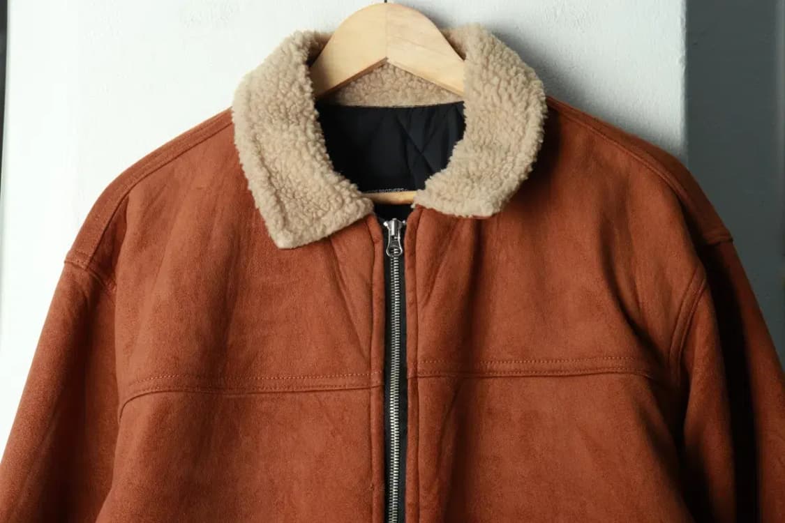 (F) 브랜드빈티지 집업 바람막이 점퍼자켓 스웨이드 블루종-16917 상품이미지3