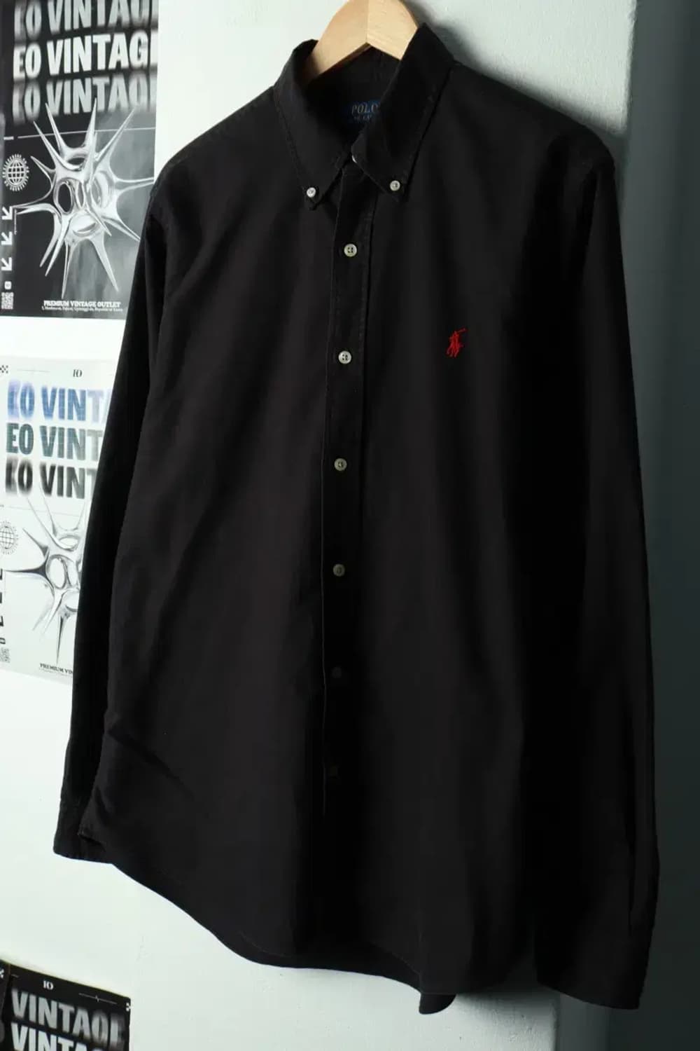 (L-XL) 폴로 랄프로렌 셔츠 남방 블랙 레드포니 아메카지-16922 상품이미지1