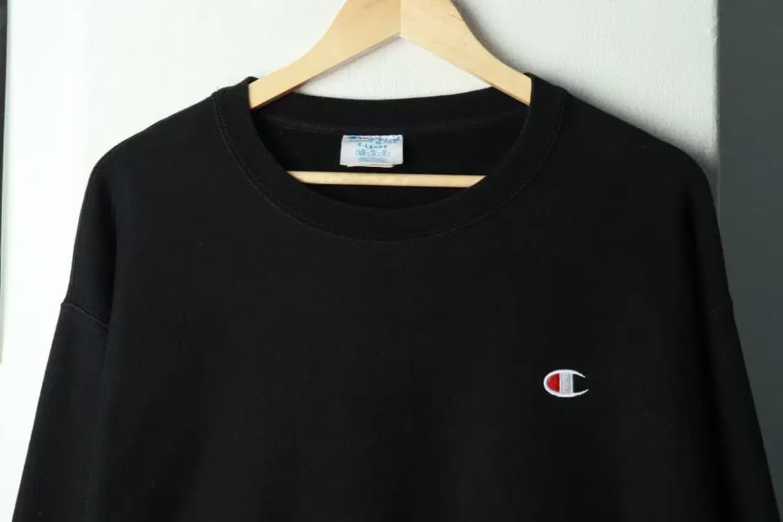 (3XL) 챔피온 맨투맨 티셔츠 빅사이즈 리버스위브 블랙 기모-16924 상품이미지3