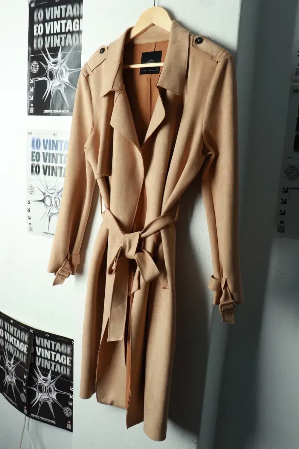 W(L-XL) 자라 코트자켓 스웨이드 베이지-16929 상품이미지1