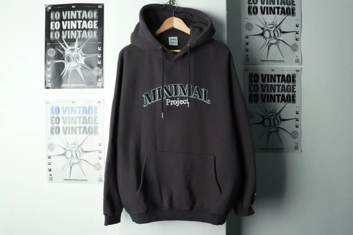 (L-XL) 미니멀프로젝트 후드티셔츠 그레이 기모 올드스쿨-1692C 상품이미지2