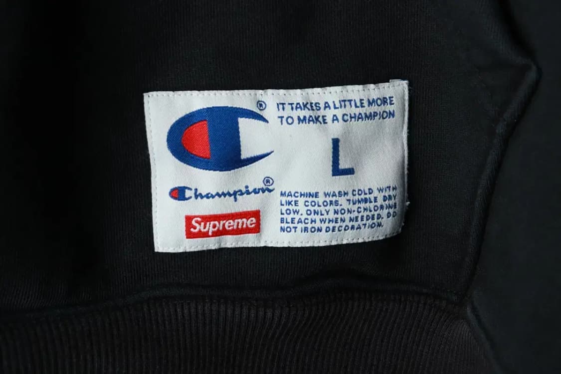 (L-XL) 챔피온 후드티셔츠 슈프림 기모 블랙 한정판 잘익음-1692D 상품이미지5