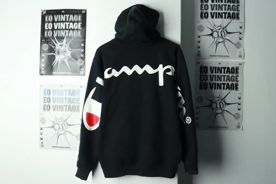 (L-XL) 챔피온 후드티셔츠 슈프림 기모 블랙 한정판 잘익음-1692D 상품이미지7