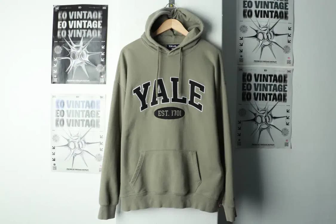 (XL-2XL) 예일 후드티셔츠 루즈핏 빅로고 그린-1692E 상품이미지2