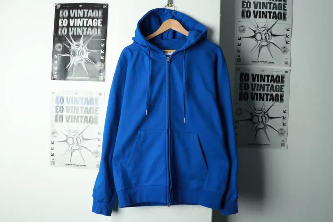 (2XL) 멜란지마스터 후드집업 빅사이즈 무지 블루-16930 상품이미지2