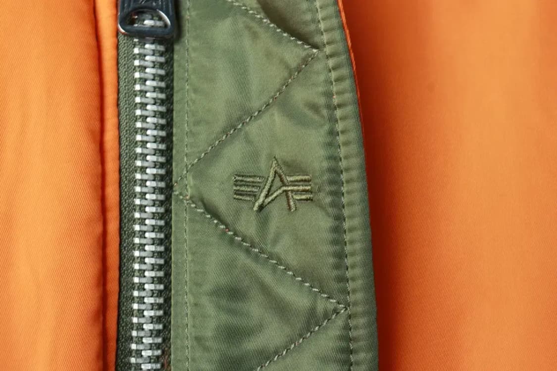 (S-M) 알파인더스트리 집업 바람막이 점퍼자켓 카키 항공-16936 상품이미지7