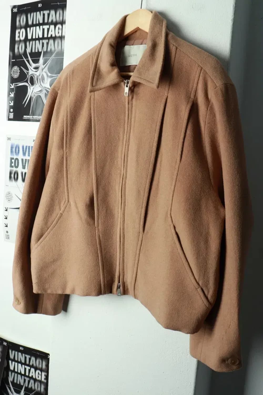 (L-XL) 라퍼지스토어 집업 바람막이 점퍼자켓 베이지 울-16937 상품이미지1