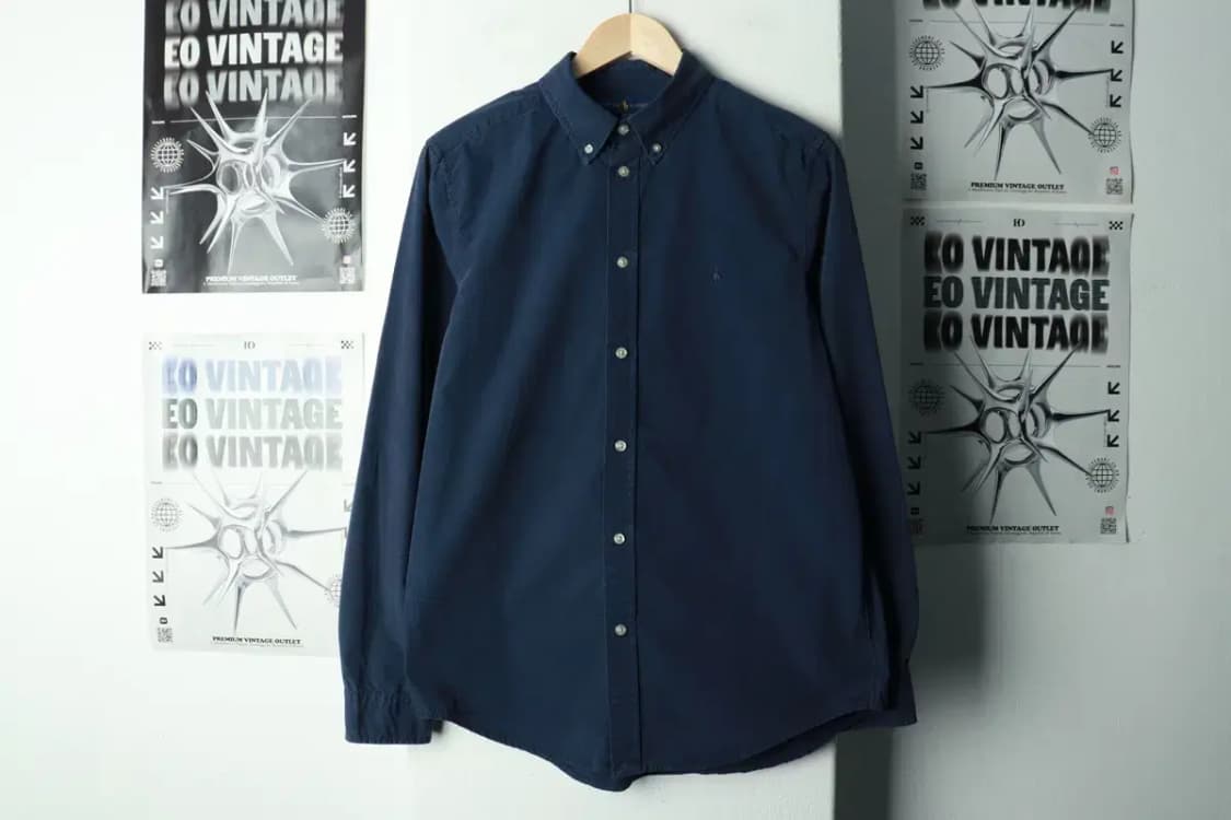 (L) 폴로 랄프로렌 셔츠 남방 네이비 무지 포니-16939 상품이미지2