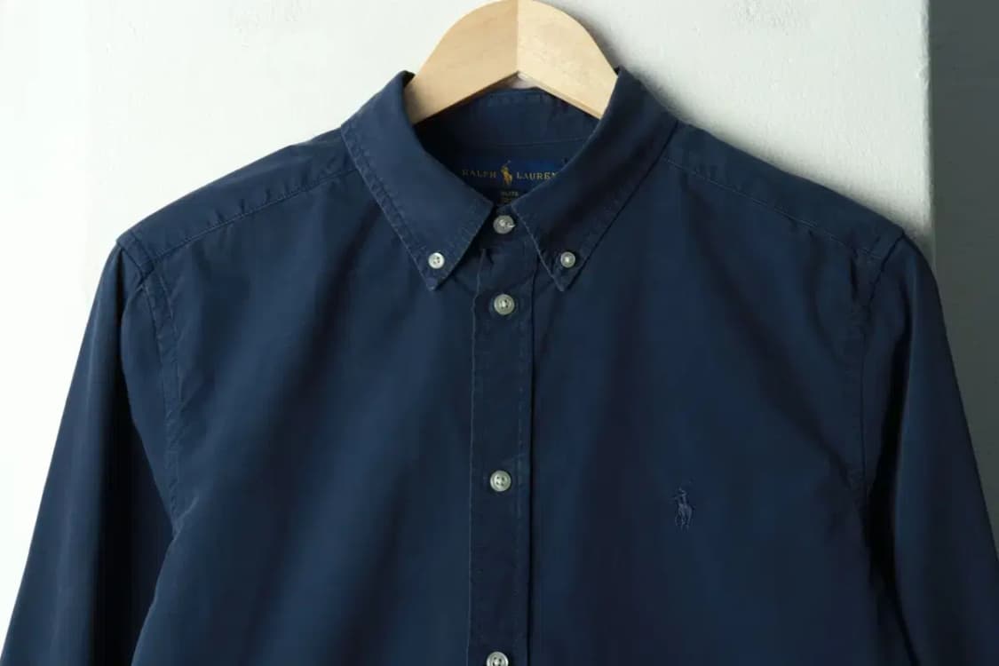 (L) 폴로 랄프로렌 셔츠 남방 네이비 무지 포니-16939 상품이미지3