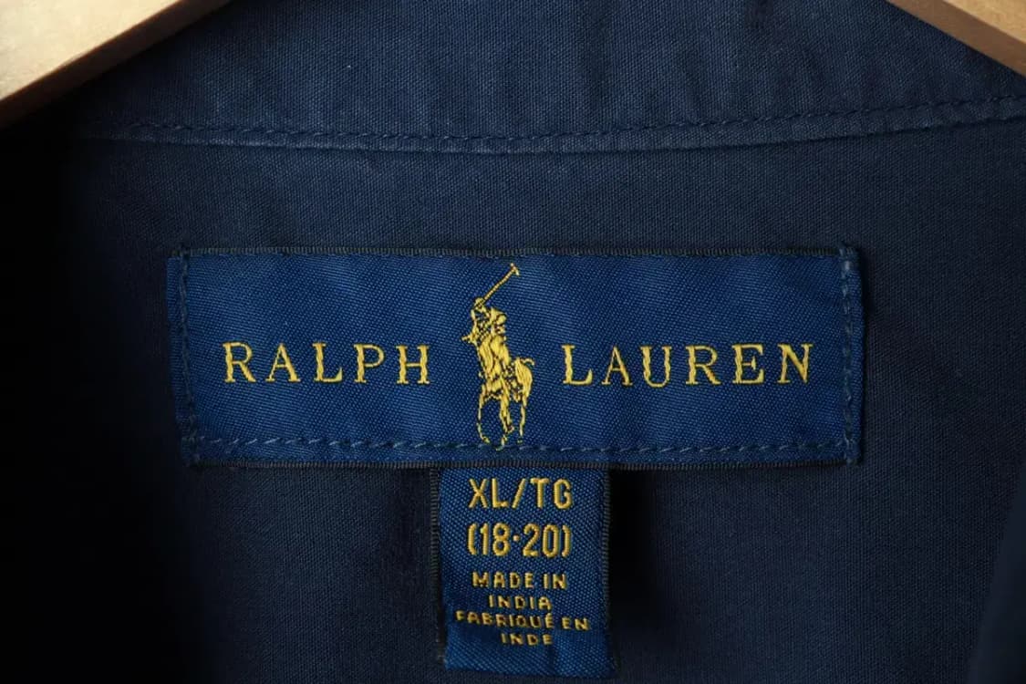 (L) 폴로 랄프로렌 셔츠 남방 네이비 무지 포니-16939 상품이미지6
