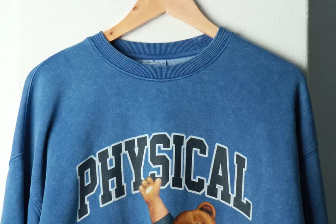 (XL) 피지컬에듀케이션디파트먼트 맨투맨 티셔츠 빅로고 블루-1693B 상품이미지3