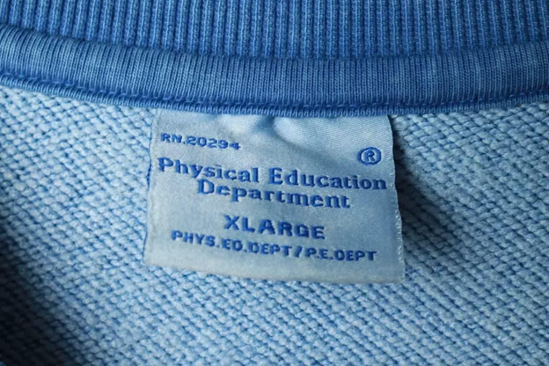 (XL) 피지컬에듀케이션디파트먼트 맨투맨 티셔츠 빅로고 블루-1693B 상품이미지6