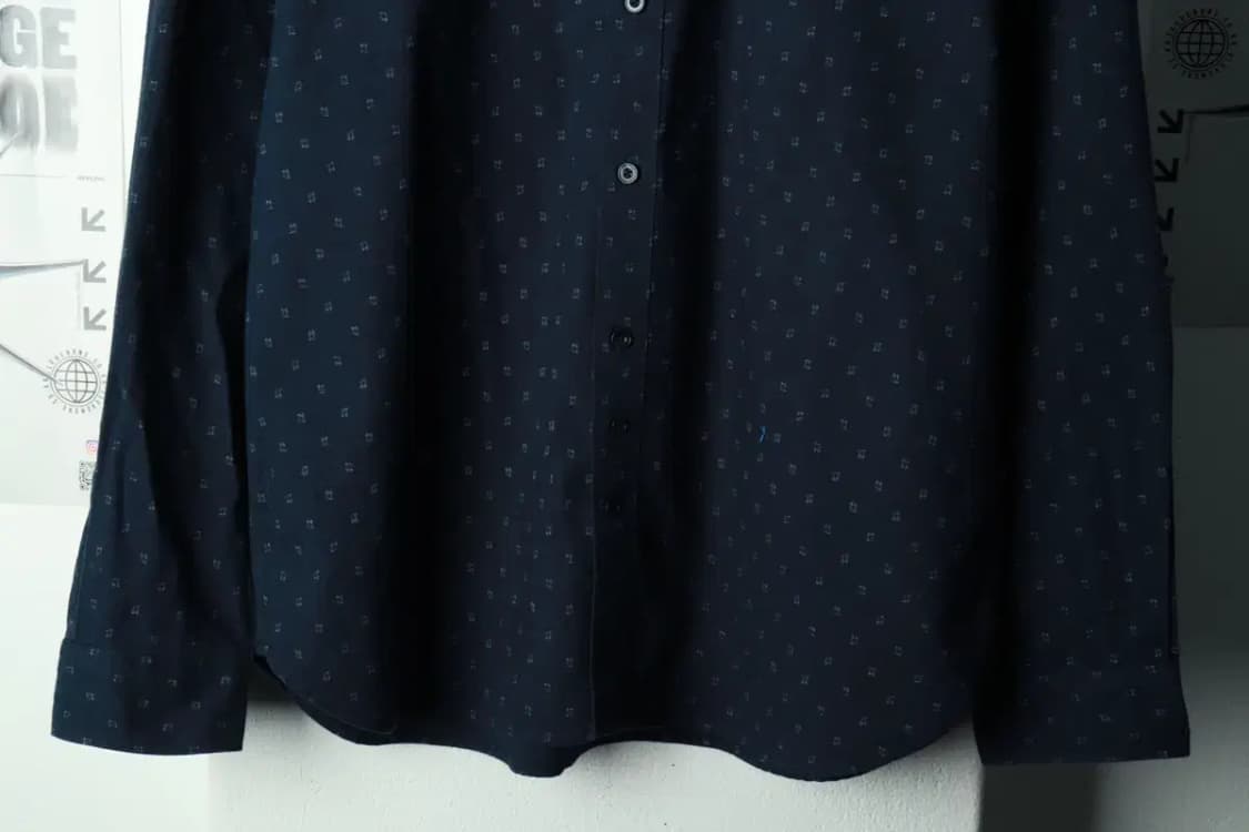 (2XL) 시리즈 셔츠 남방 빅사이즈 패턴 네이비-1697F 상품이미지4