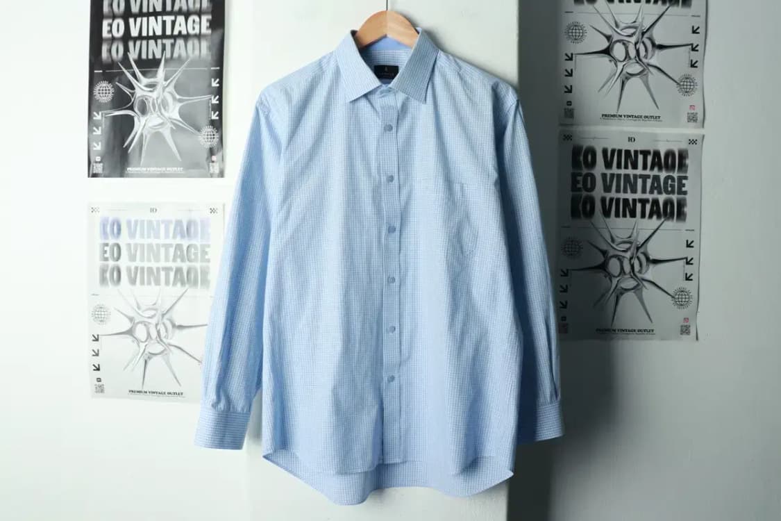 (XL) 랑방 셔츠 남방 연블루 체크-16984 상품이미지2