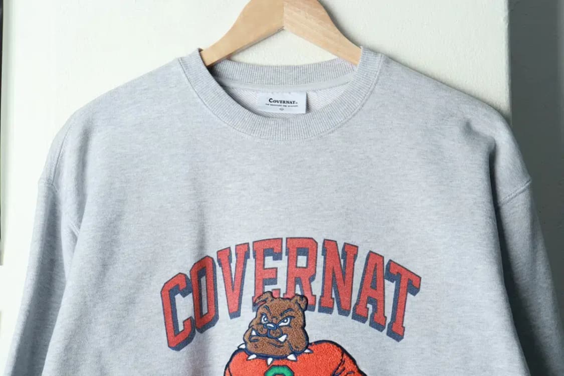 (L-XL) 커버낫 맨투맨 티셔츠 빅로고 그레이 올드스쿨-16986 상품이미지3