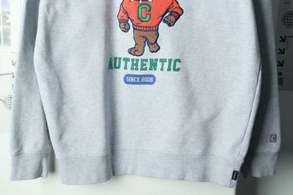 (L-XL) 커버낫 맨투맨 티셔츠 빅로고 그레이 올드스쿨-16986 상품이미지4