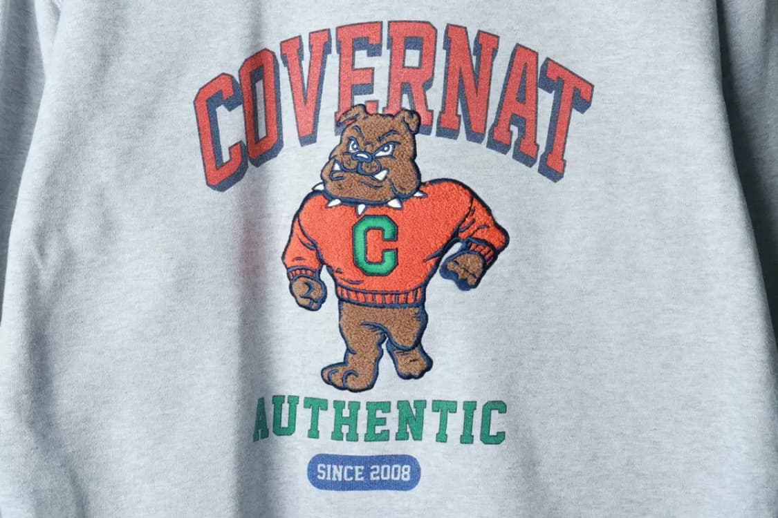 (L-XL) 커버낫 맨투맨 티셔츠 빅로고 그레이 올드스쿨-16986 상품이미지5