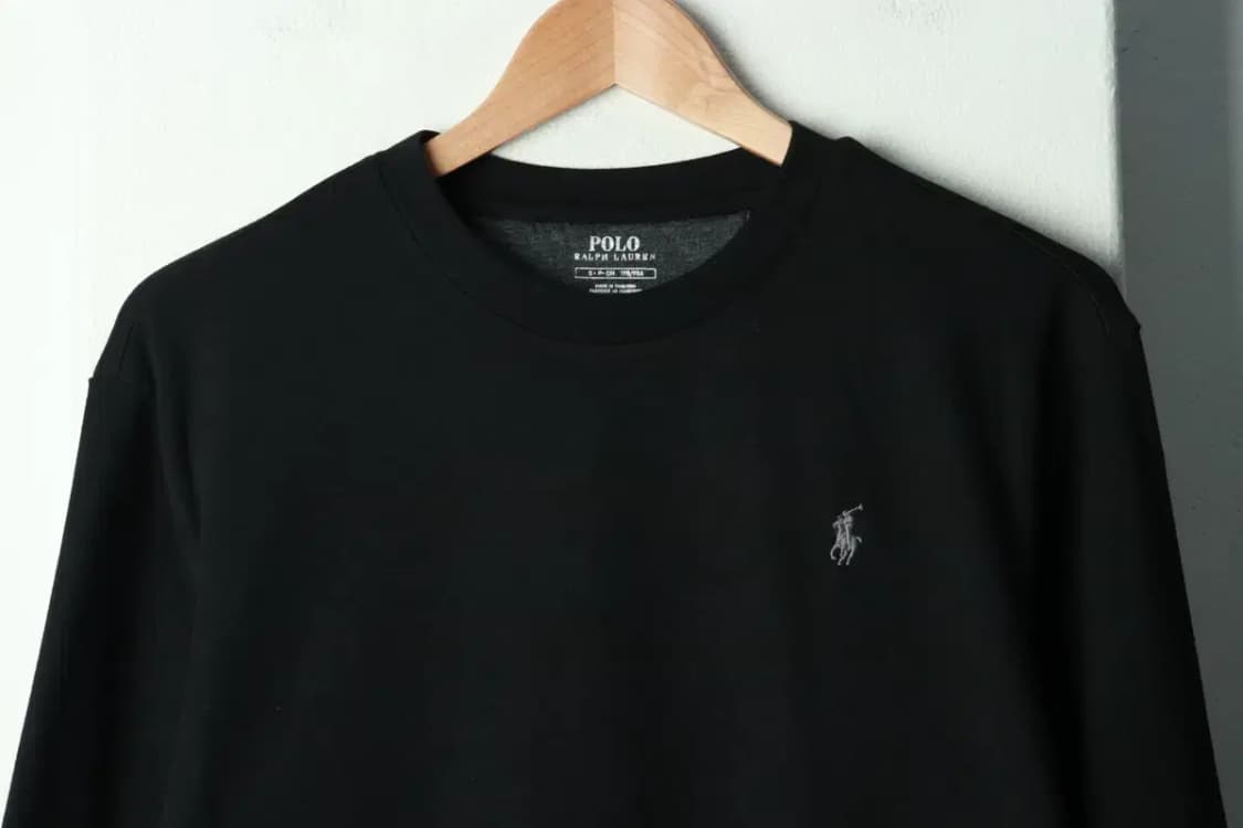 (S-M) 폴로 랄프로렌 맨투맨 티셔츠 블랙 포니 레이온-16988 상품이미지3