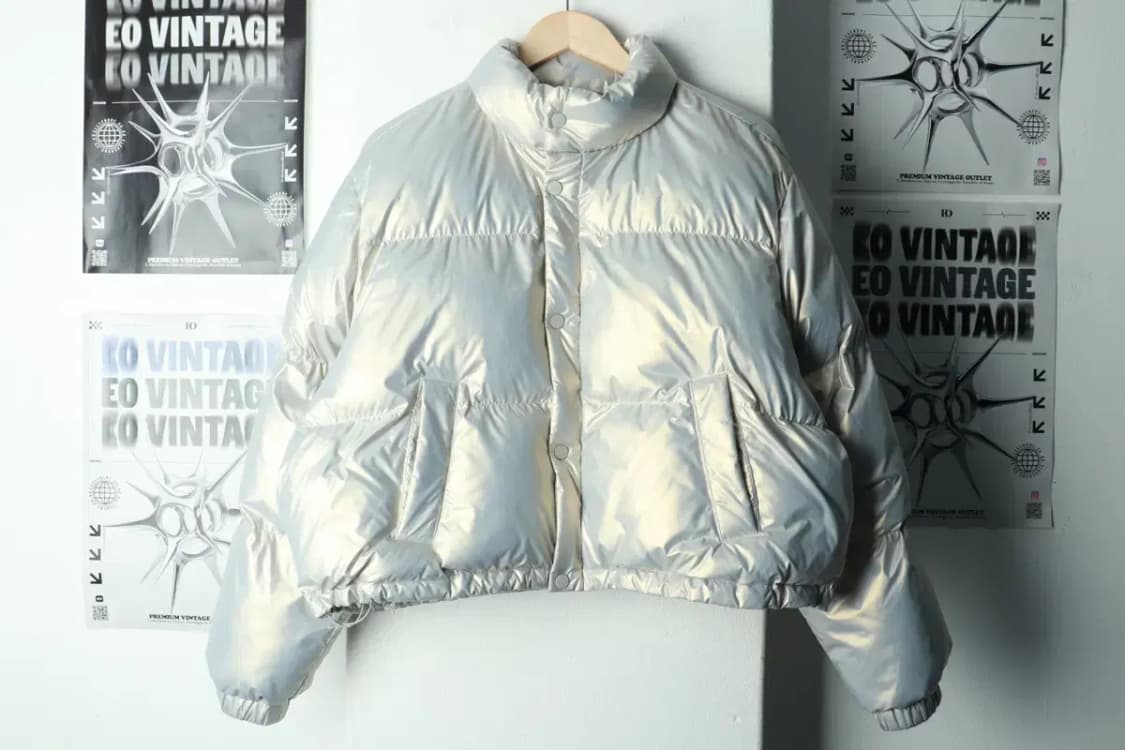 W(M-L) 코드그라피 패딩 점퍼자켓 글레셔 크롭 스트릿 유광-1698C 상품이미지2