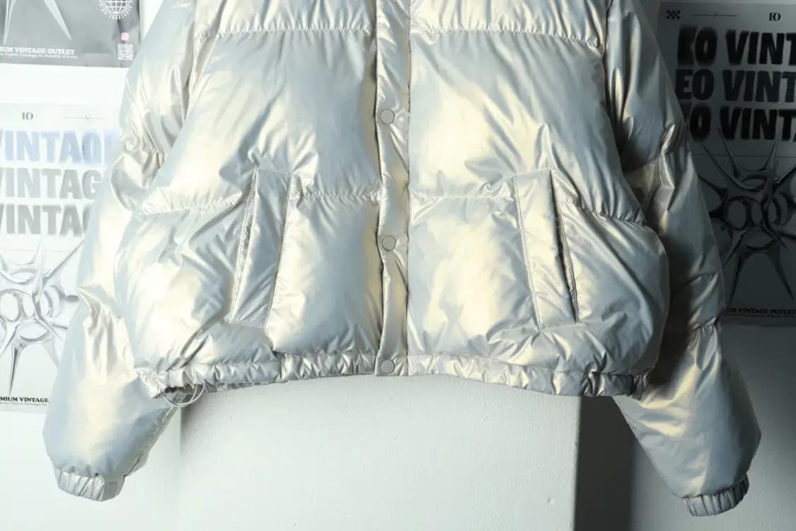 W(M-L) 코드그라피 패딩 점퍼자켓 글레셔 크롭 스트릿 유광-1698C 상품이미지4