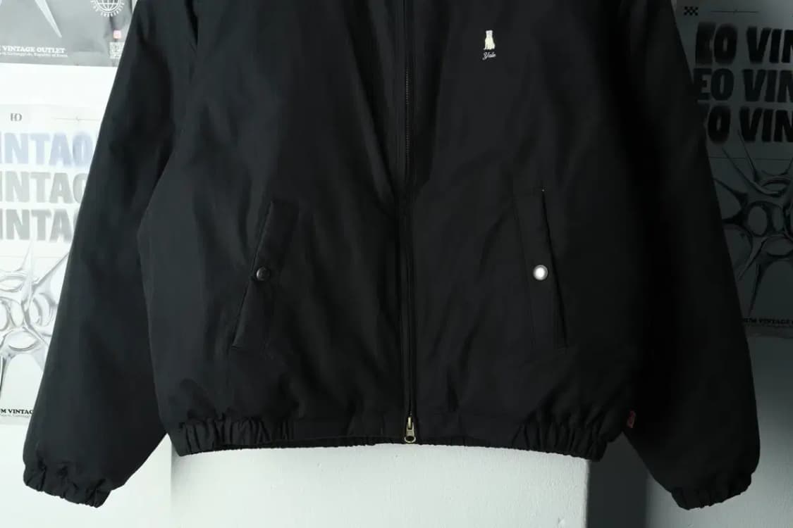 (S-M) 예일 패딩 점퍼자켓 세미크롭 블랙 퍼 쉐르파 블루종-1698D 상품이미지4