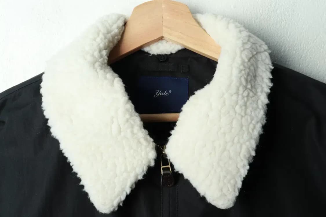 (S-M) 예일 패딩 점퍼자켓 세미크롭 블랙 퍼 쉐르파 블루종-1698D 상품이미지6