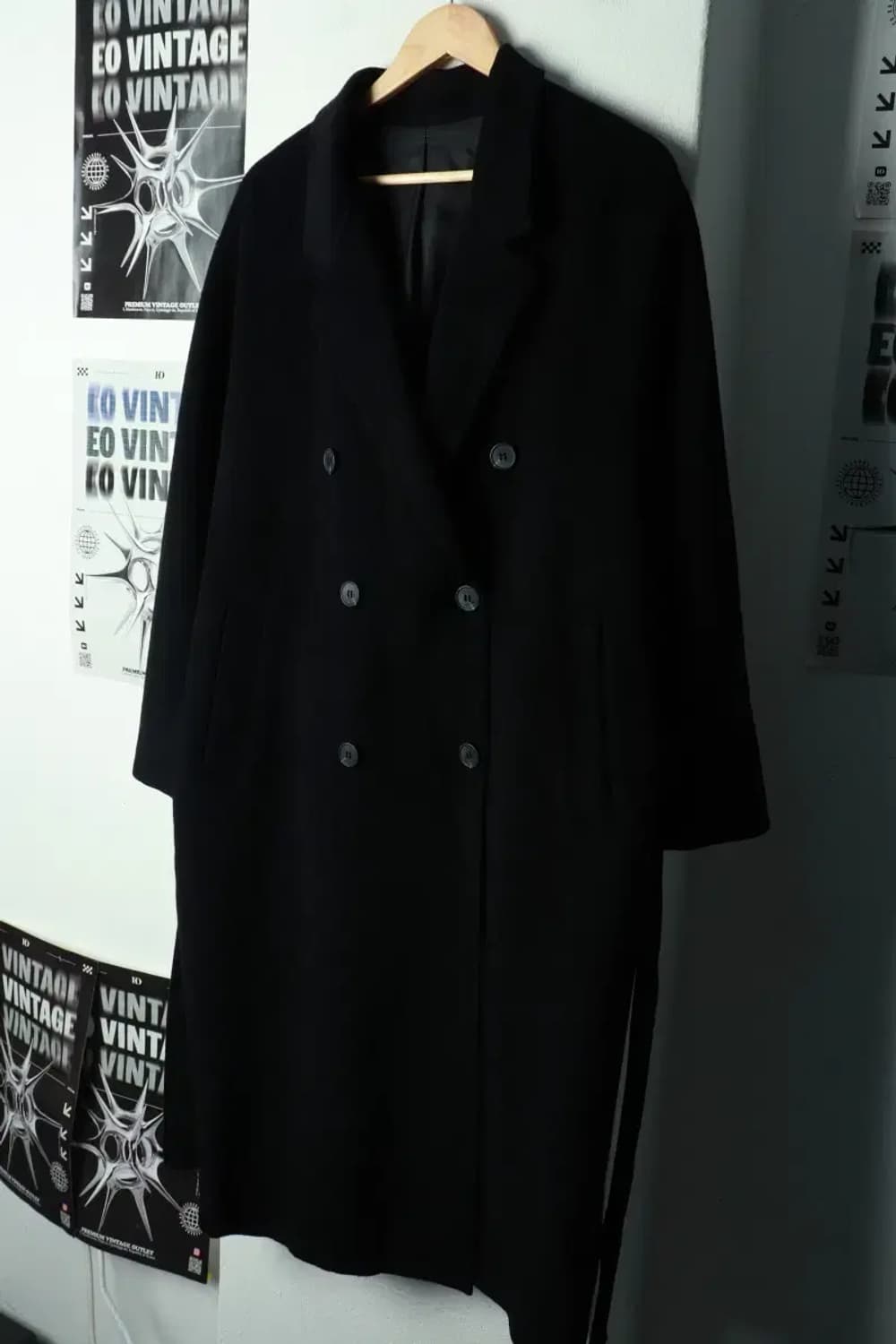 W(M) 무신사 스탠다드 코트자켓 캐시미어 더블 블랙-1699A 상품이미지1