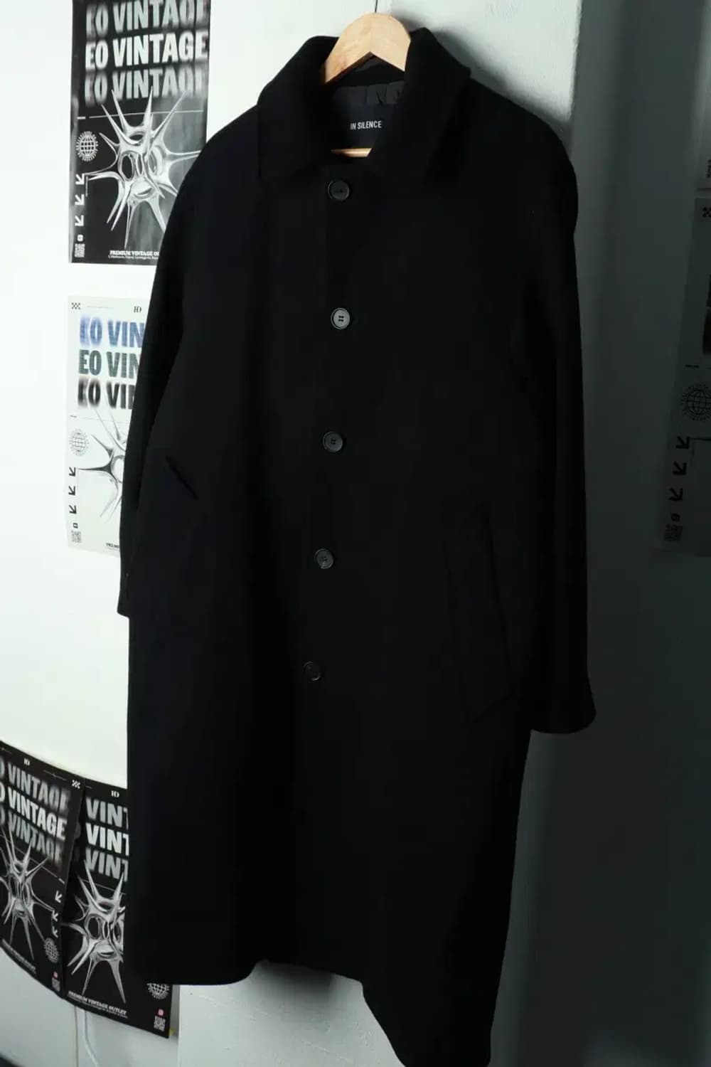 (S-M) 인사일런스 코트자켓 캐시미어 발마칸 블랙-1699C 상품이미지1