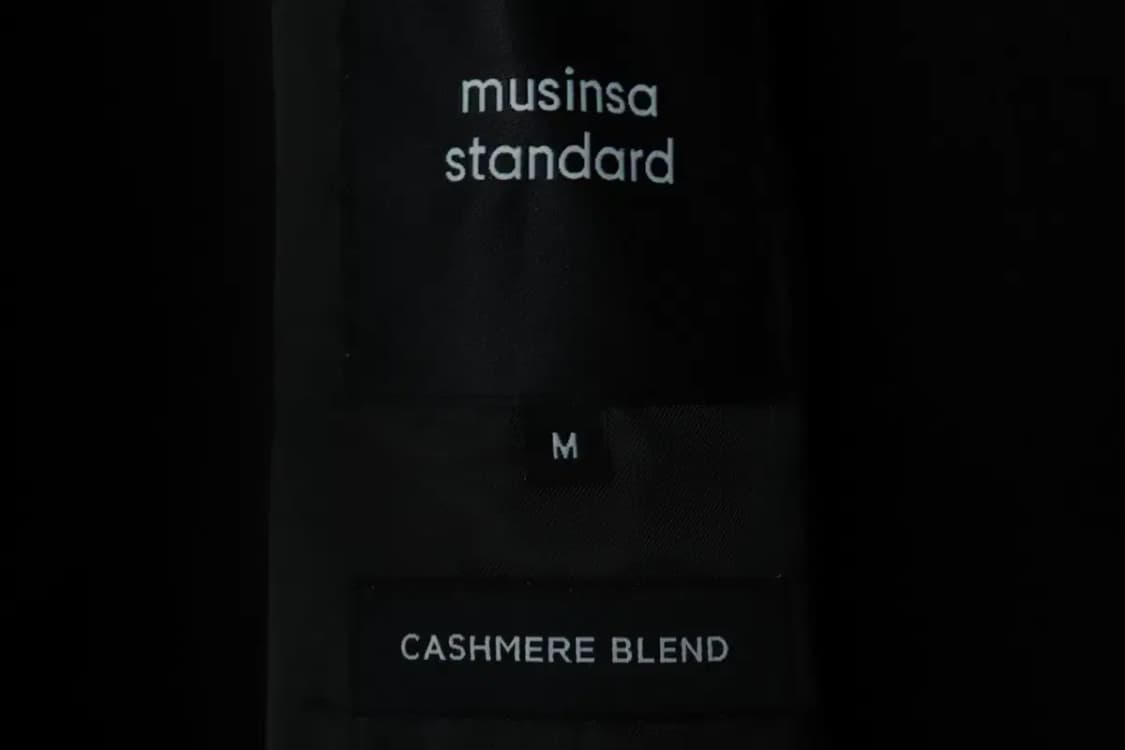 W(M) 무신사 스탠다드 코트자켓 캐시미어 더블 블랙-1699D 상품이미지5