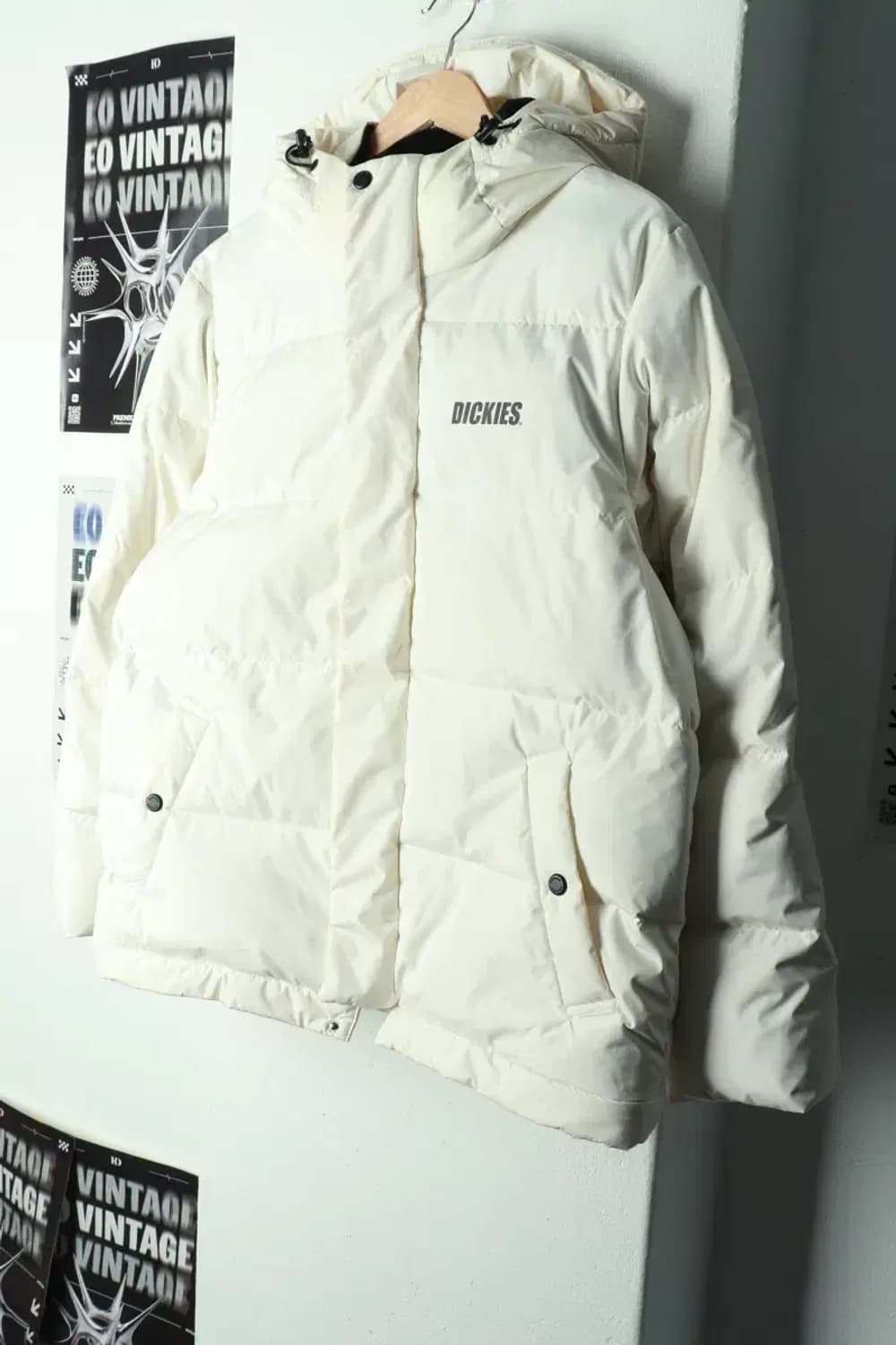 (S-M) 디키즈 패딩 점퍼자켓 화이트 올드스쿨 푸퍼-169A0 상품이미지1
