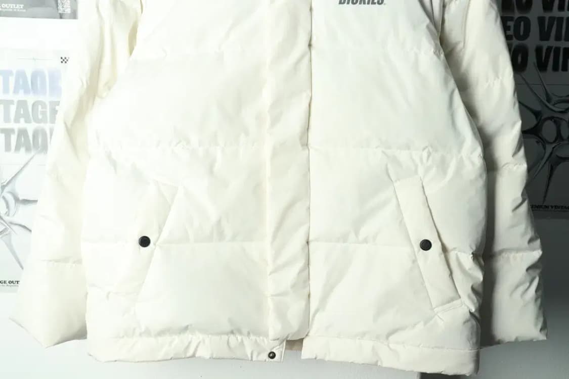 (S-M) 디키즈 패딩 점퍼자켓 화이트 올드스쿨 푸퍼-169A0 상품이미지4