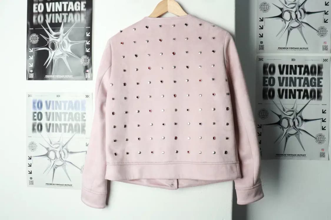 W(M) 자라 집업 바람막이 점퍼자켓 스웨이드 핑크 딸기우유-169A5 상품이미지5