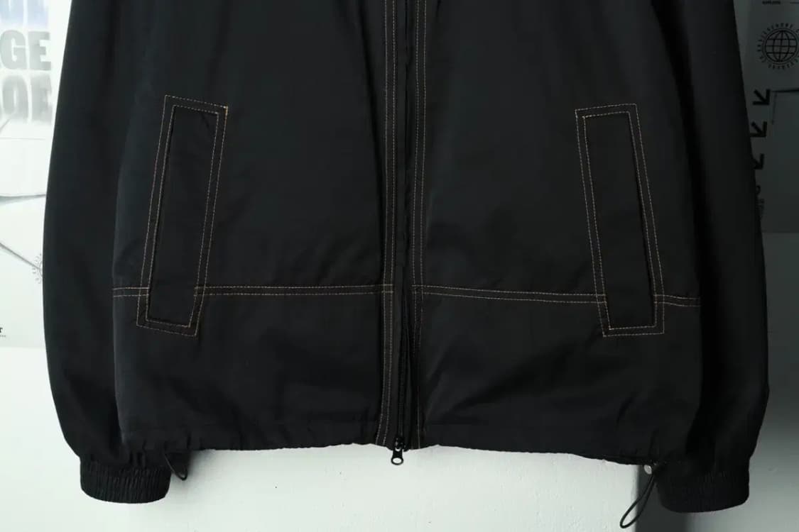 (M-L) 스튜디오 집업 바람막이 점퍼자켓 스티치 블랙-169AB 상품이미지4