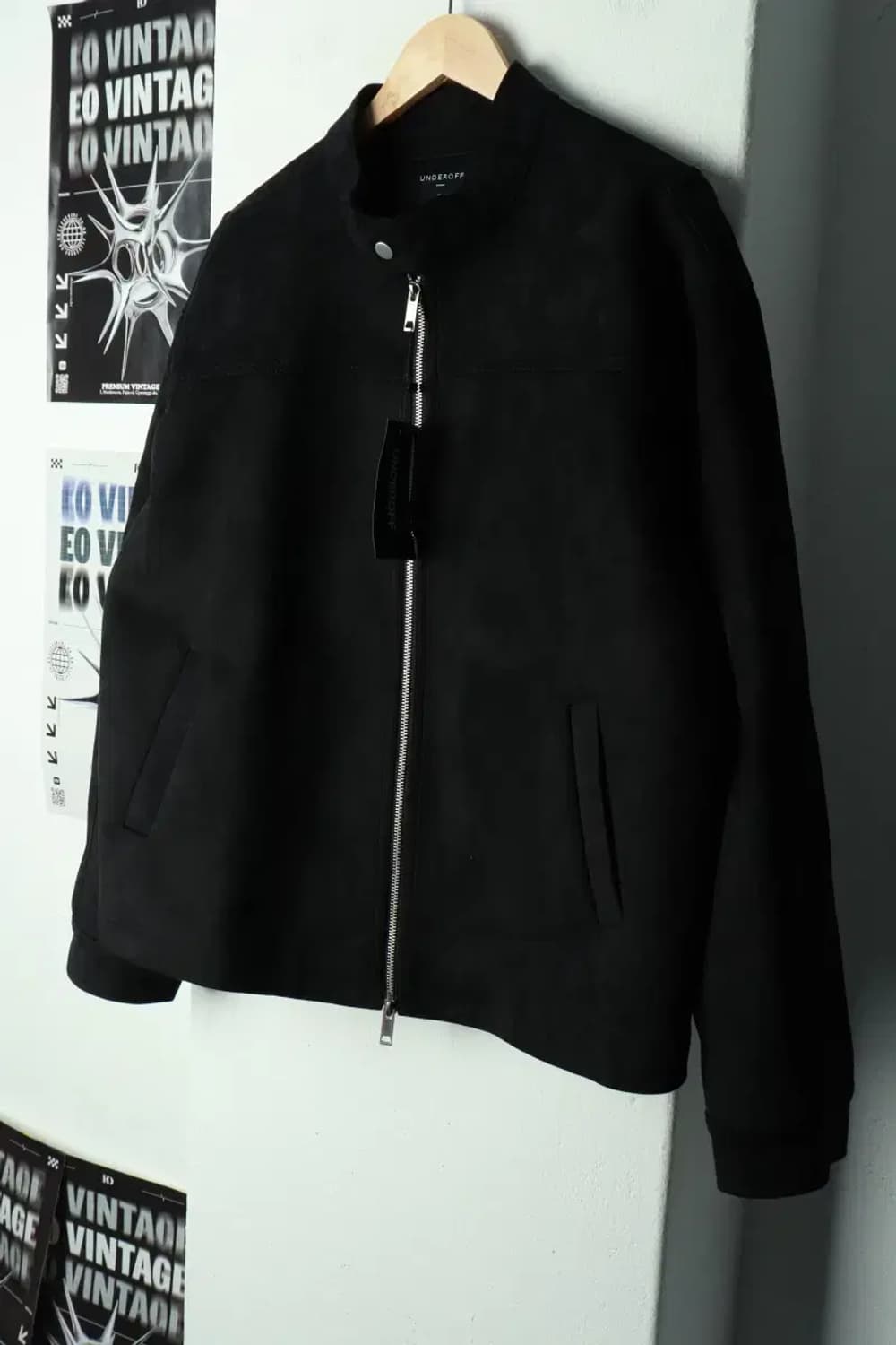 (XL) 언더오프 집업 바람막이 점퍼자켓 새상품 스웨이드-169AD 상품이미지1