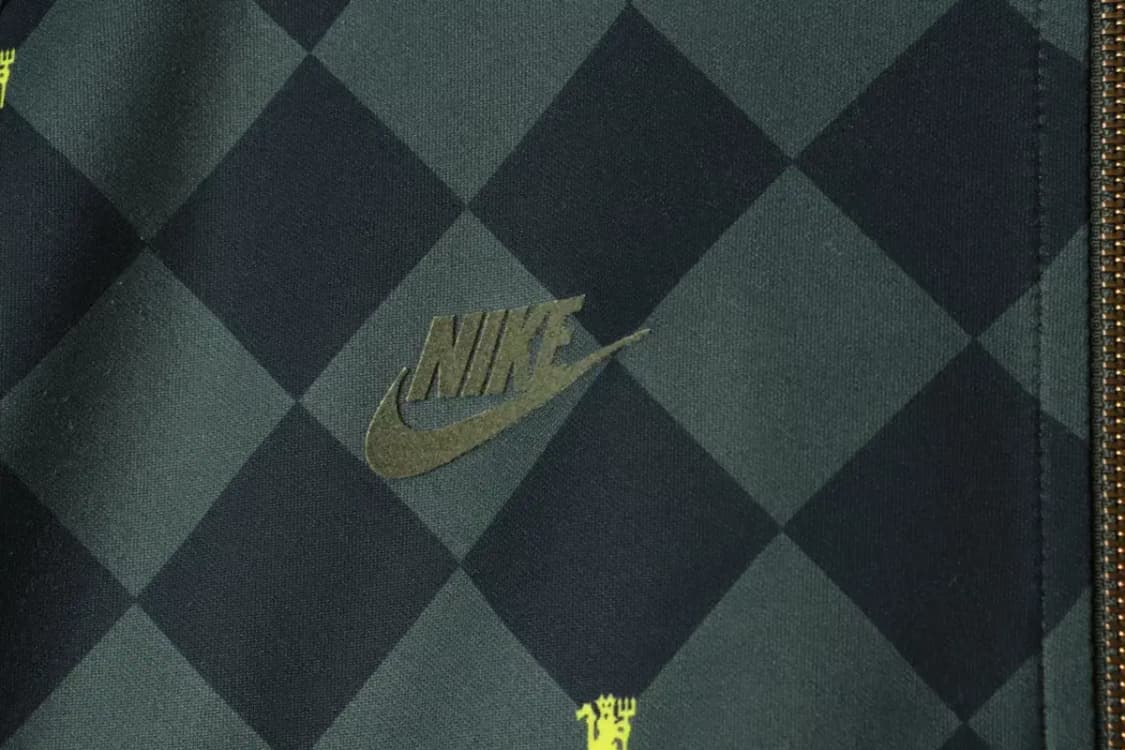 (M-L) 나이키 집업 바람막이 점퍼자켓 맨유 00년대 그린-169AE 상품이미지5