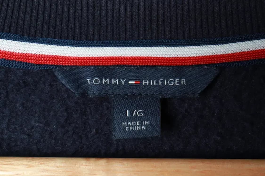 W(L) 타미힐피거 맨투맨 티셔츠 작은사용감 네이비 기모-169B2 상품이미지6