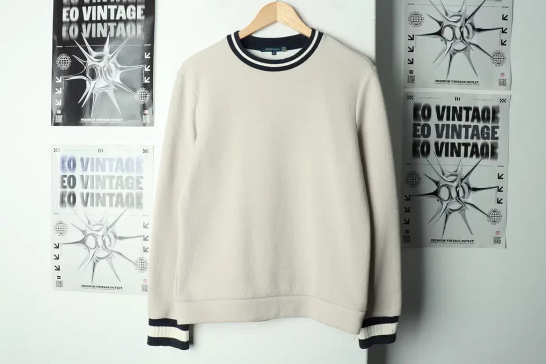 (M) 바쏘옴므 맨투맨 티셔츠 무지 폴리-169B4 상품이미지2