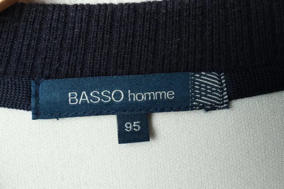 (M) 바쏘옴므 맨투맨 티셔츠 무지 폴리-169B4 상품이미지5