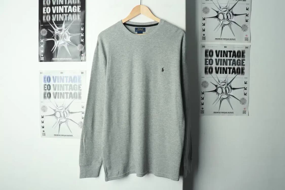 (XL-2XL) 폴로 랄프로렌 긴팔티셔츠 와플 그레이 포니-169B5 상품이미지2