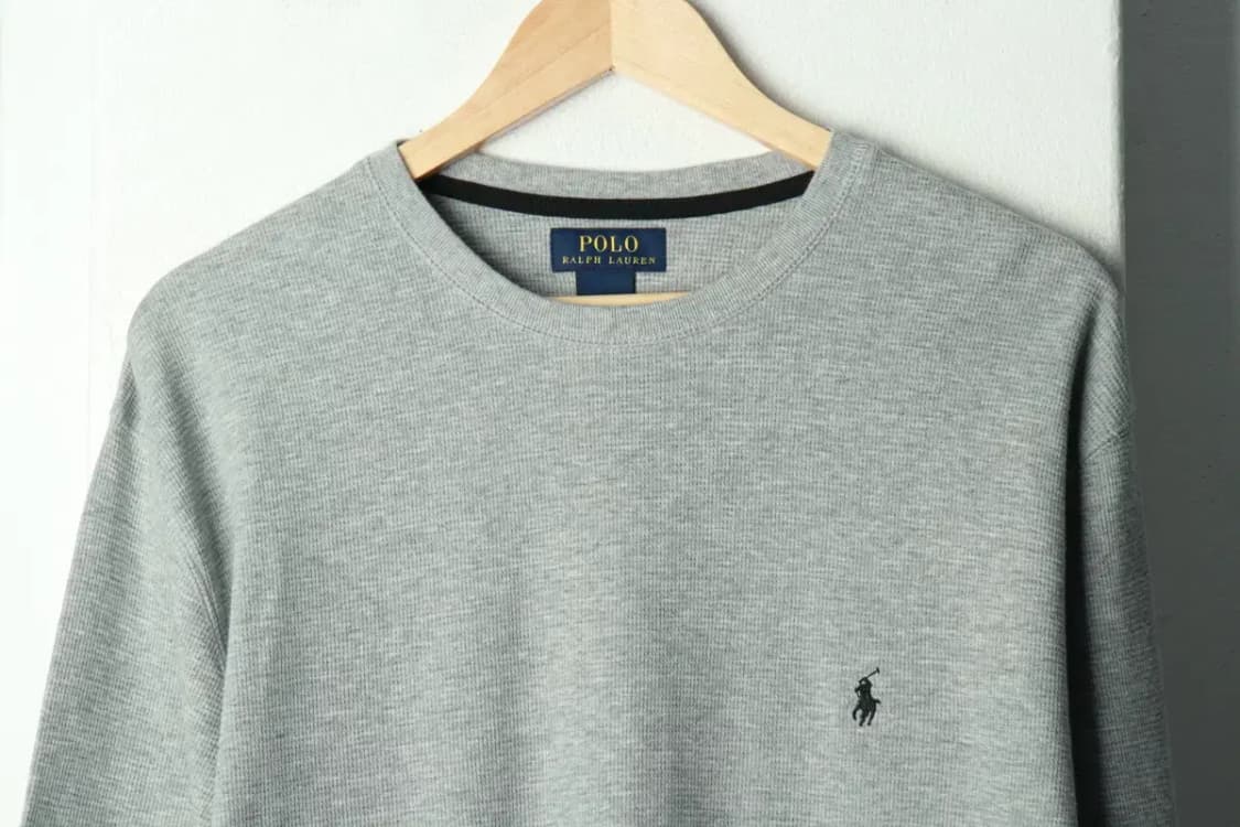 (XL-2XL) 폴로 랄프로렌 긴팔티셔츠 와플 그레이 포니-169B5 상품이미지3