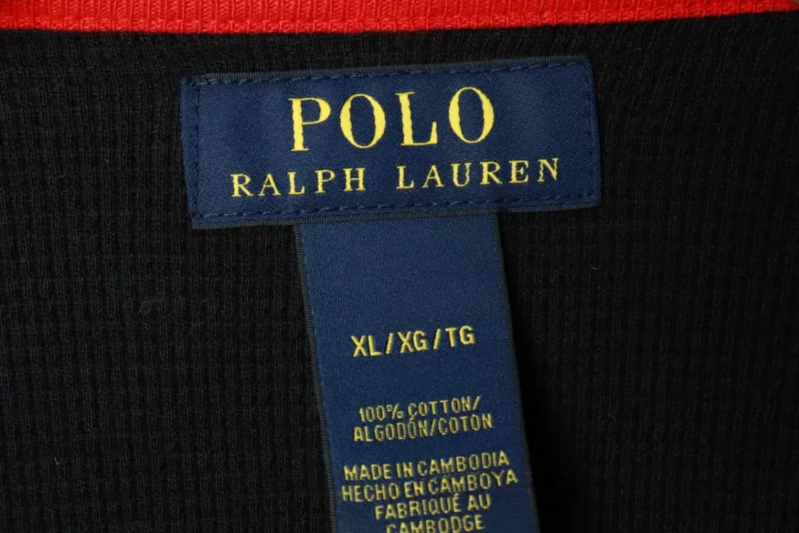 (XL-2XL) 폴로 랄프로렌 긴팔티셔츠 와플 블랙 레드포니-169B6 상품이미지6